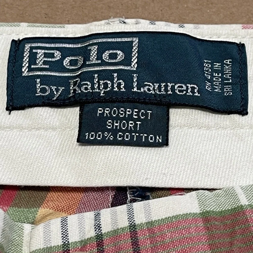 Vintage Polo Ralph Lauren Shorts Men's 36 Plaid Prospect Short Classic 9
